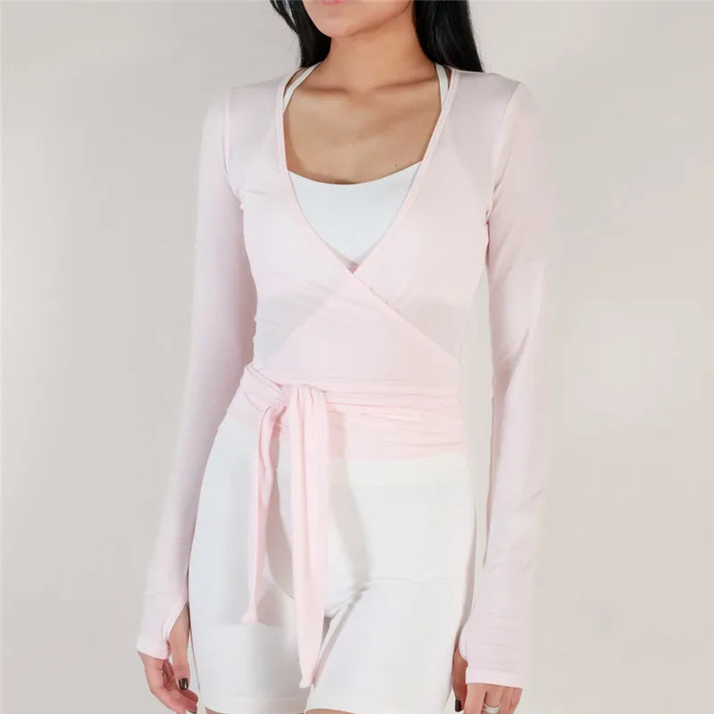 The Pilates Wrap Top - Pink